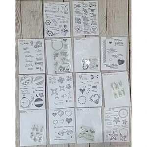 Verve Stamp Sets Lot Of 14 Photopolymer Birthday Love Holiday Scrapbooking